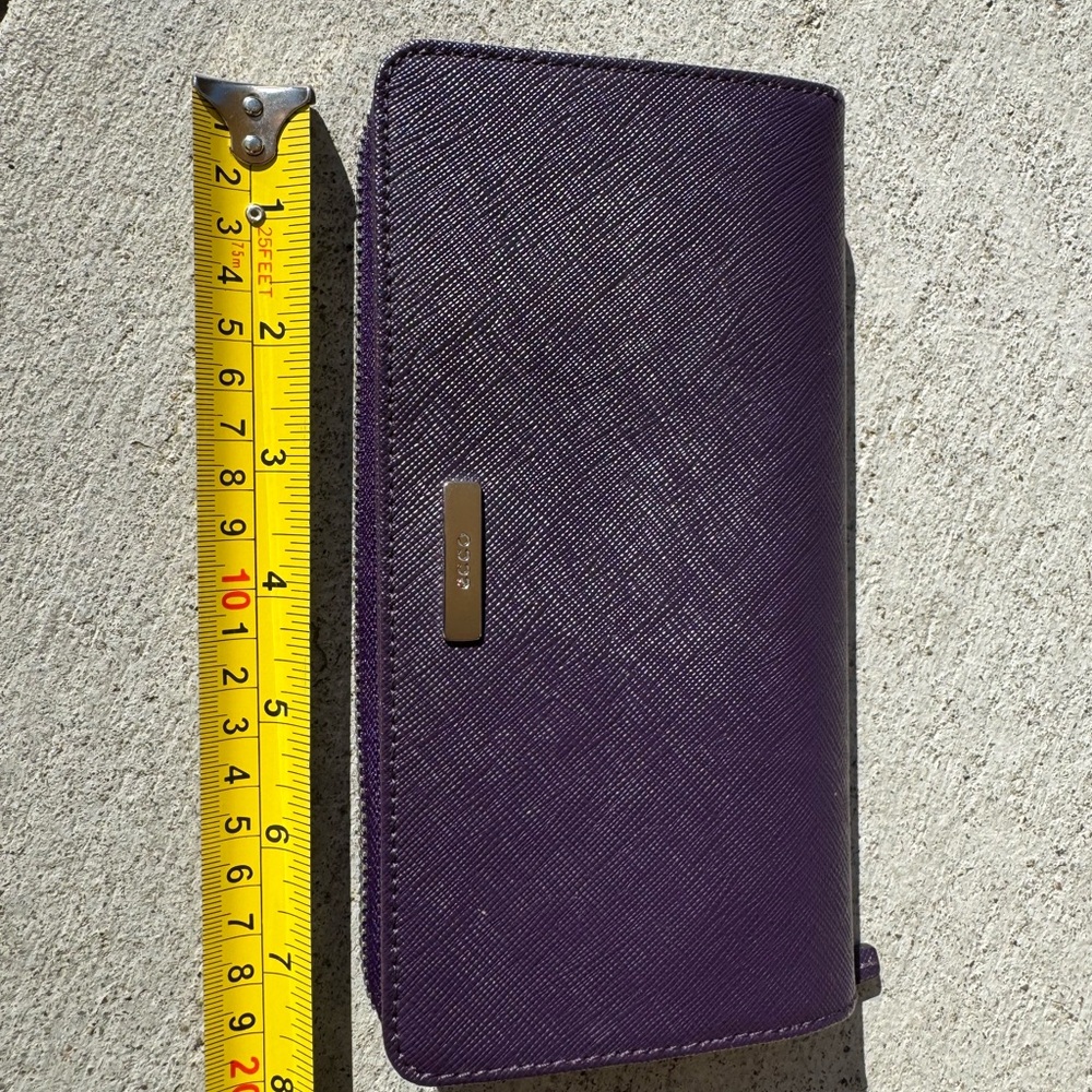 Ecco Purple Wallet with Metal Accent